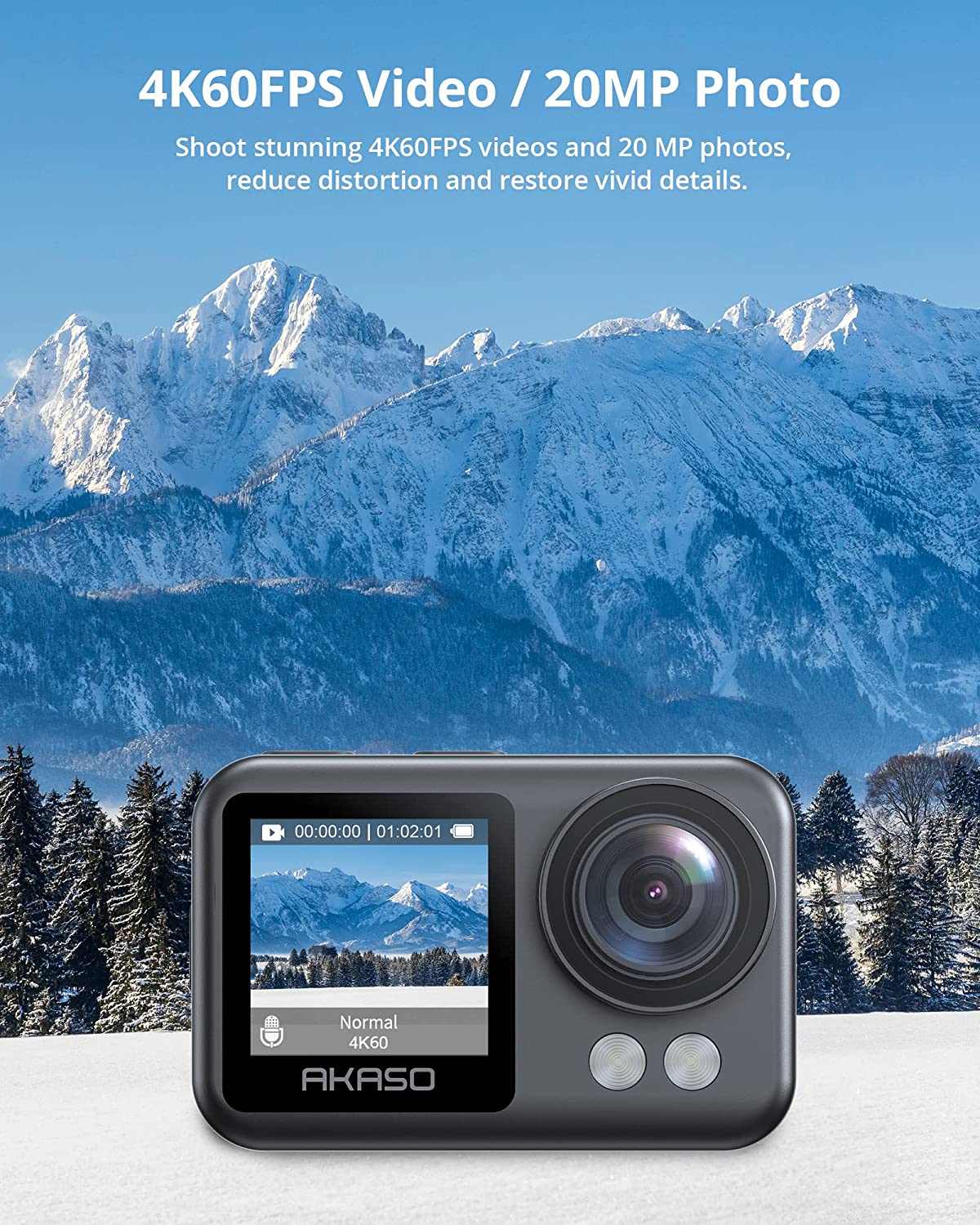 Buy AKASO Brave 4 Elite 4K60fps 20MP Ultra HD Action Camera
