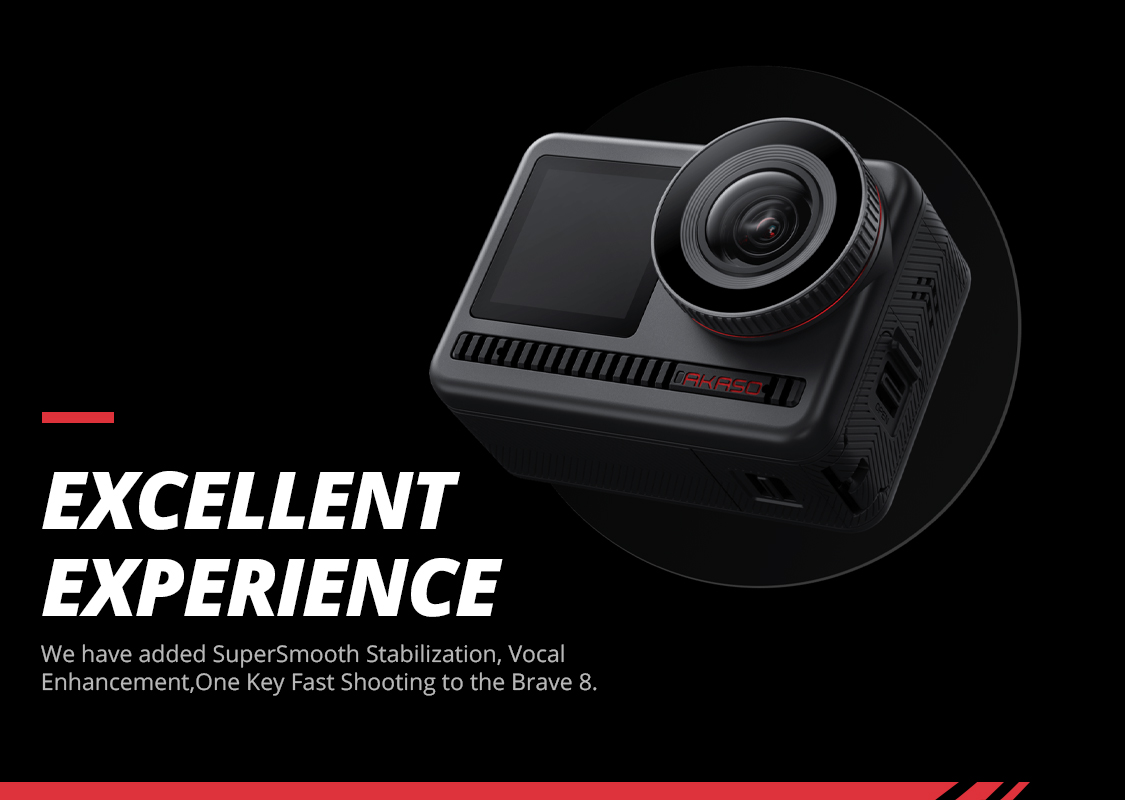 Buy AKASO Brave 8 4K60fps 48MP SuperSmooth Action Camera | 8K Time 